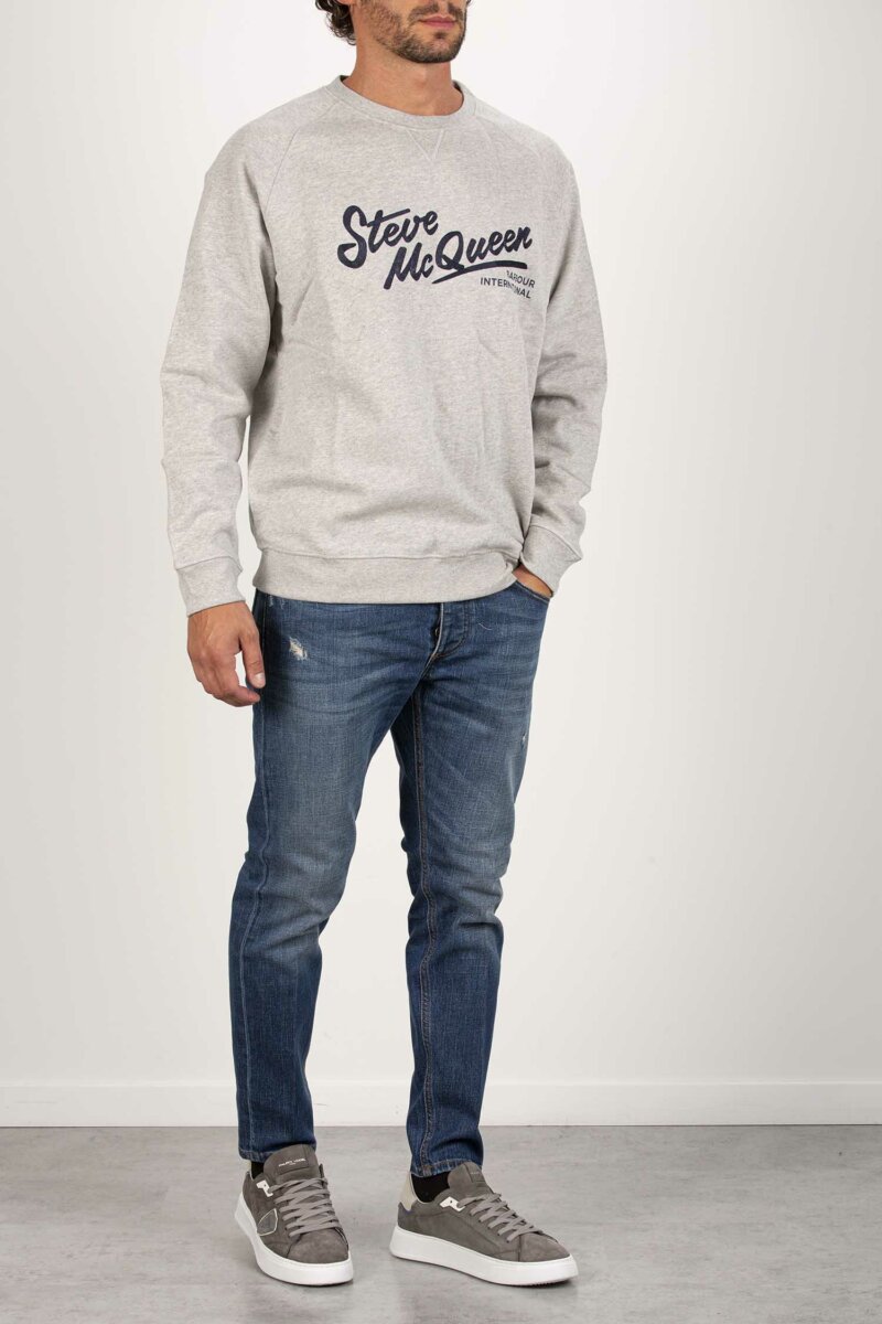 BARBOUR-FELPA FRANKIE CREW-BBMOL0548 GREY