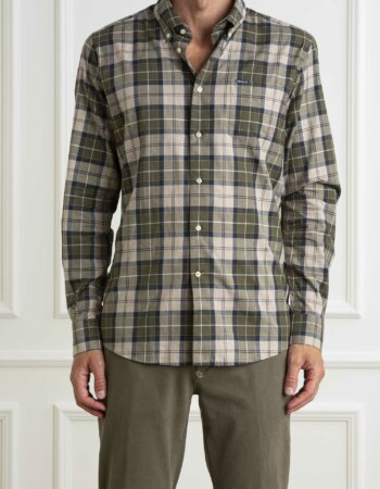 BARBOUR-CAMICIAWETHERAM TAILORED SHIRT-BBMSH4982MSH FOREST