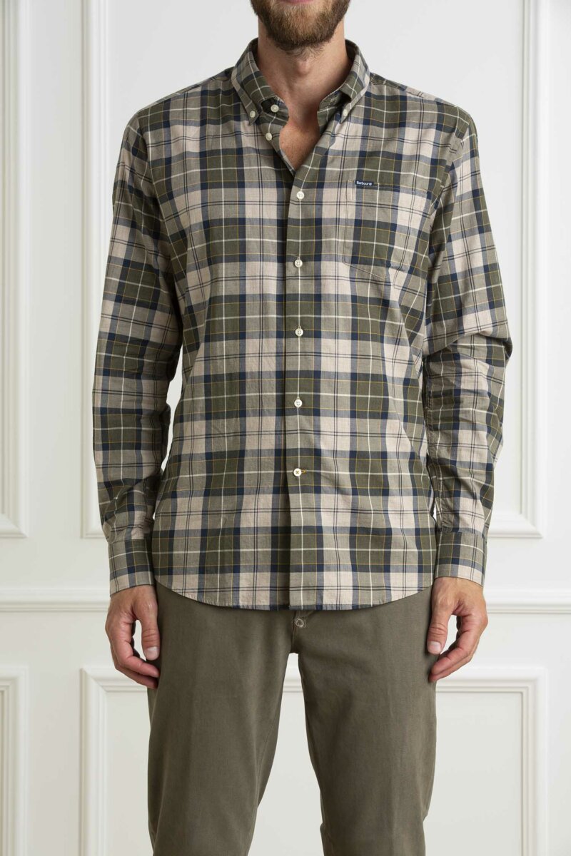 BARBOUR-CAMICIAWETHERAM TAILORED SHIRT-BBMSH4982MSH FOREST