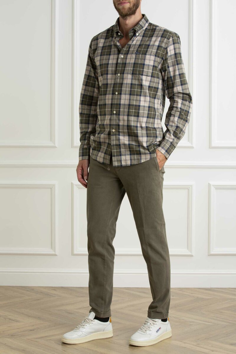 BARBOUR-CAMICIAWETHERAM TAILORED SHIRT-BBMSH4982MSH FOREST