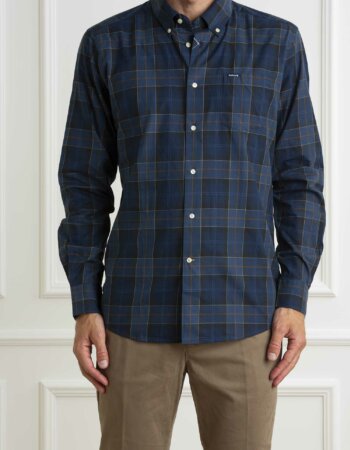 BARBOUR-CAMICIAWETHERAM TAILORED SHIRT-BBMSH4982MSH MIDNIGHT
