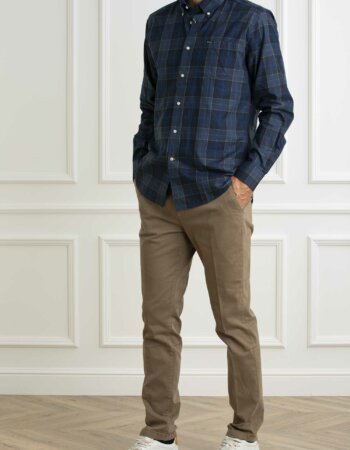 BARBOUR-CAMICIAWETHERAM TAILORED SHIRT-BBMSH4982MSH MIDNIGHT