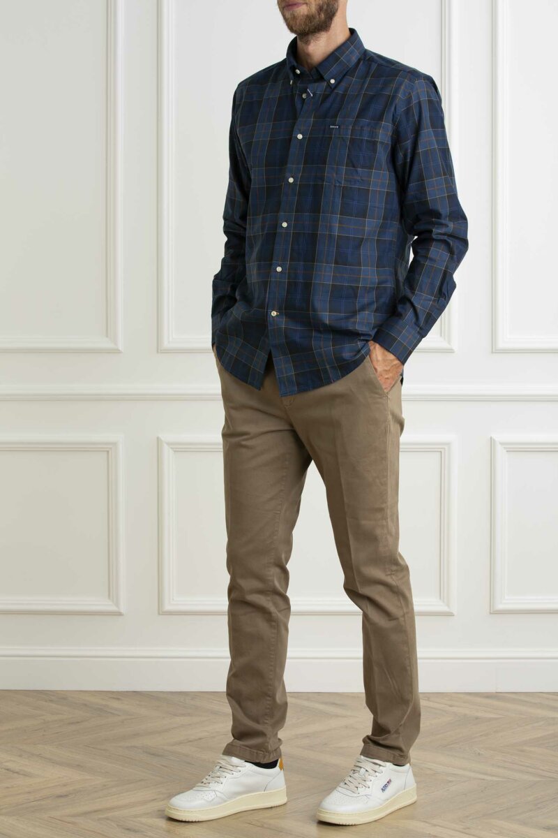BARBOUR-CAMICIAWETHERAM TAILORED SHIRT-BBMSH4982MSH MIDNIGHT