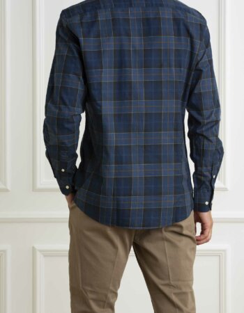 BARBOUR-CAMICIAWETHERAM TAILORED SHIRT-BBMSH4982MSH MIDNIGHT