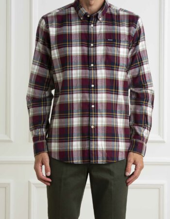 BARBOUR-CAMICIA CROSSFELL TAILORED-BBMSH4995MSHA4 MERLOT