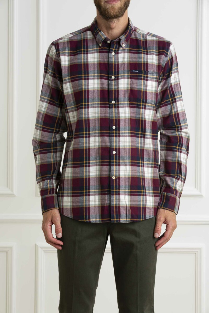BARBOUR-CAMICIA CROSSFELL TAILORED-BBMSH4995MSHA4 MERLOT
