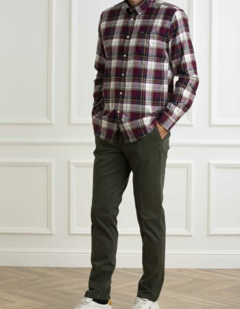 BARBOUR-CAMICIA CROSSFELL TAILORED-BBMSH4995MSHA4 MERLOT