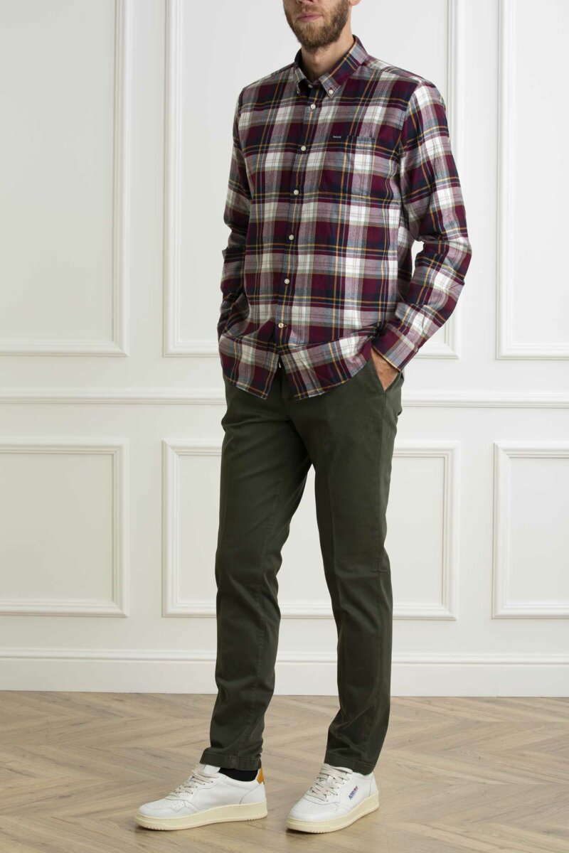 BARBOUR-CAMICIA CROSSFELL TAILORED-BBMSH4995MSHA4 MERLOT