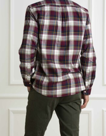 BARBOUR-CAMICIA CROSSFELL TAILORED-BBMSH4995MSHA4 MERLOT