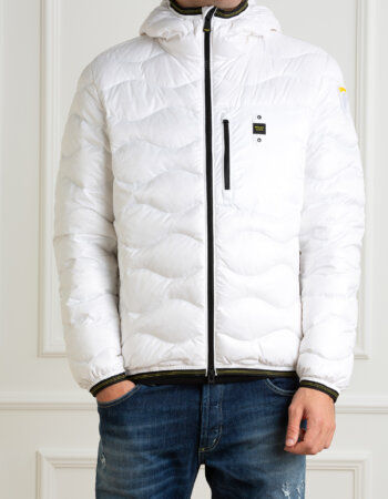 BLAUER-GIUBBINO TRAPUNTATO A ONDE-BLUC03030006355 BIANCO