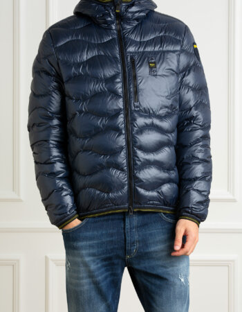 BLAUER-GIUBBINO TRAPUNTATO A ONDE-BLUC03030006355 BLU