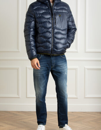 BLAUER-GIUBBINO TRAPUNTATO A ONDE-BLUC03030006355 BLU