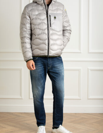 BLAUER-GIUBBINO TRAPUNTATO A ONDE-BLUC03030006355 GRIGIO