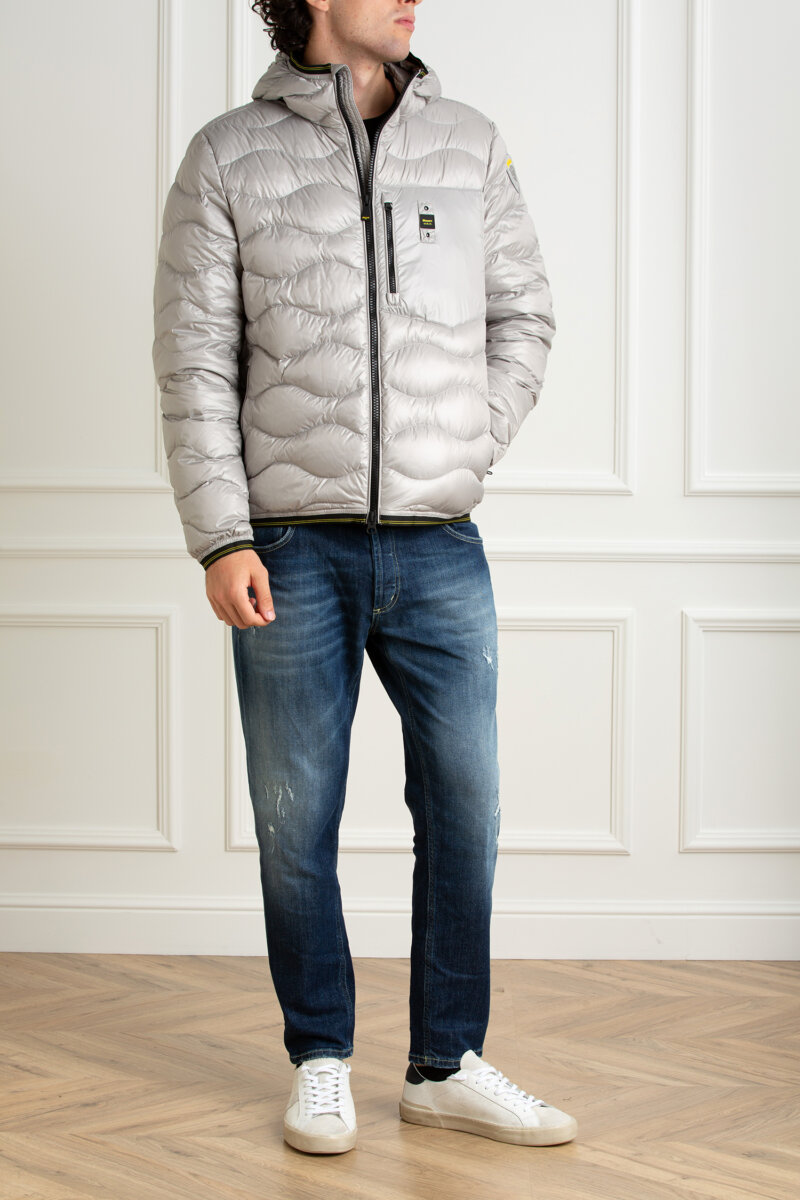 BLAUER-GIUBBINO TRAPUNTATO A ONDE-BLUC03030006355 GRIGIO