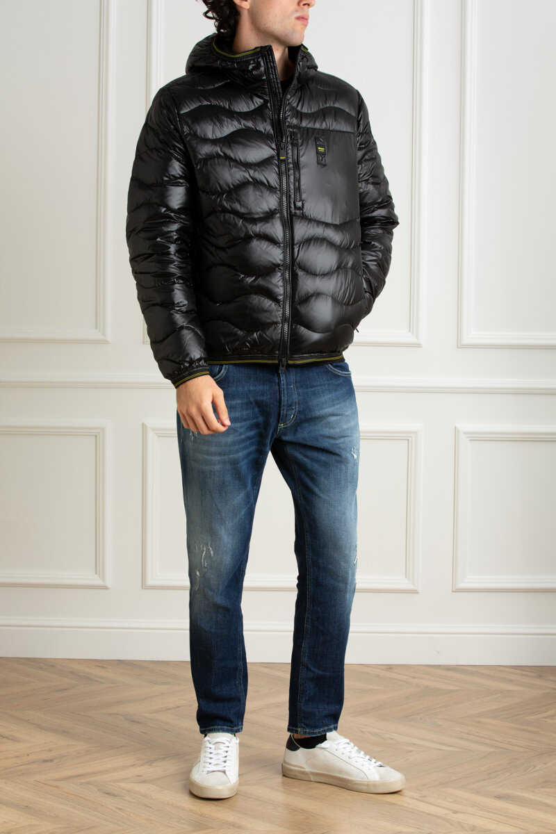 BLAUER-GIUBBINO TRAPUNTATO A ONDE-BLUC03030006355 NERO