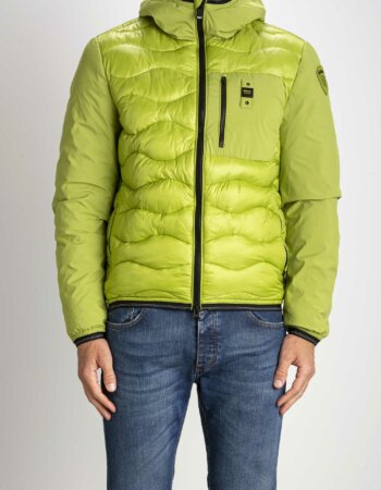 BLAUER-PIUMINO ONDA BIMATERIALE-BLUC080126355 LIME