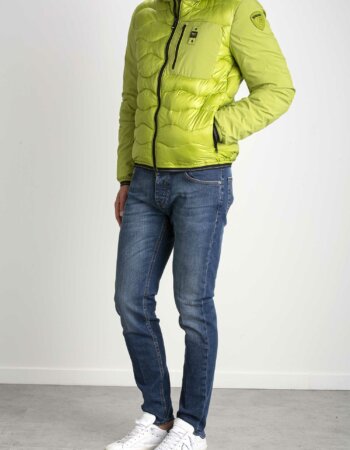 BLAUER-PIUMINO ONDA BIMATERIALE-BLUC080126355 LIME