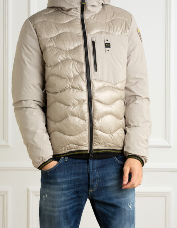 BLAUER-GIUBBINO TRAPUNTATO A ONDE-BLUC08034006355 BEIGE