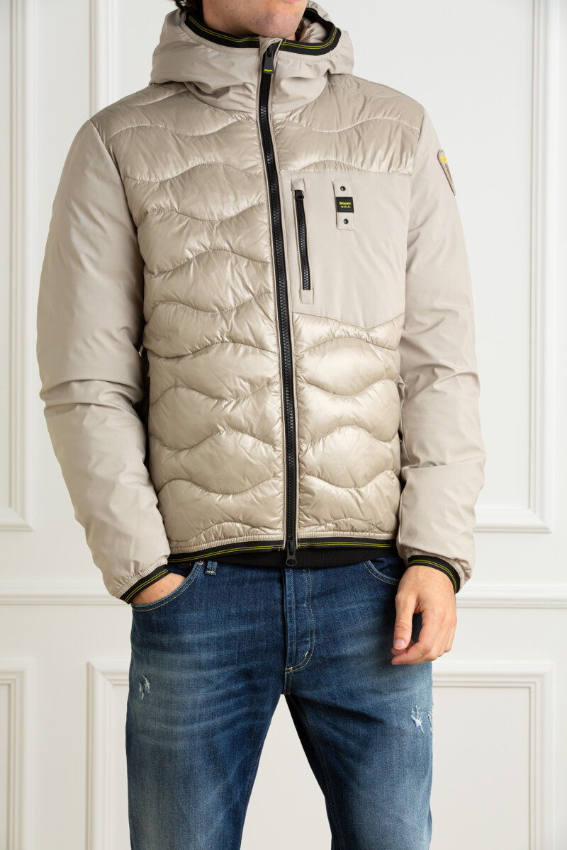 BLAUER-GIUBBINO TRAPUNTATO A ONDE-BLUC08034006355 BEIGE