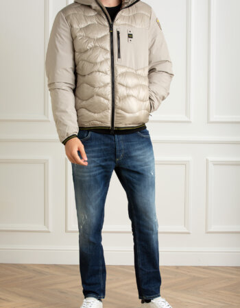 BLAUER-GIUBBINO TRAPUNTATO A ONDE-BLUC08034006355 BEIGE
