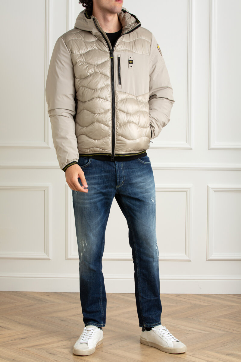 BLAUER-GIUBBINO TRAPUNTATO A ONDE-BLUC08034006355 BEIGE