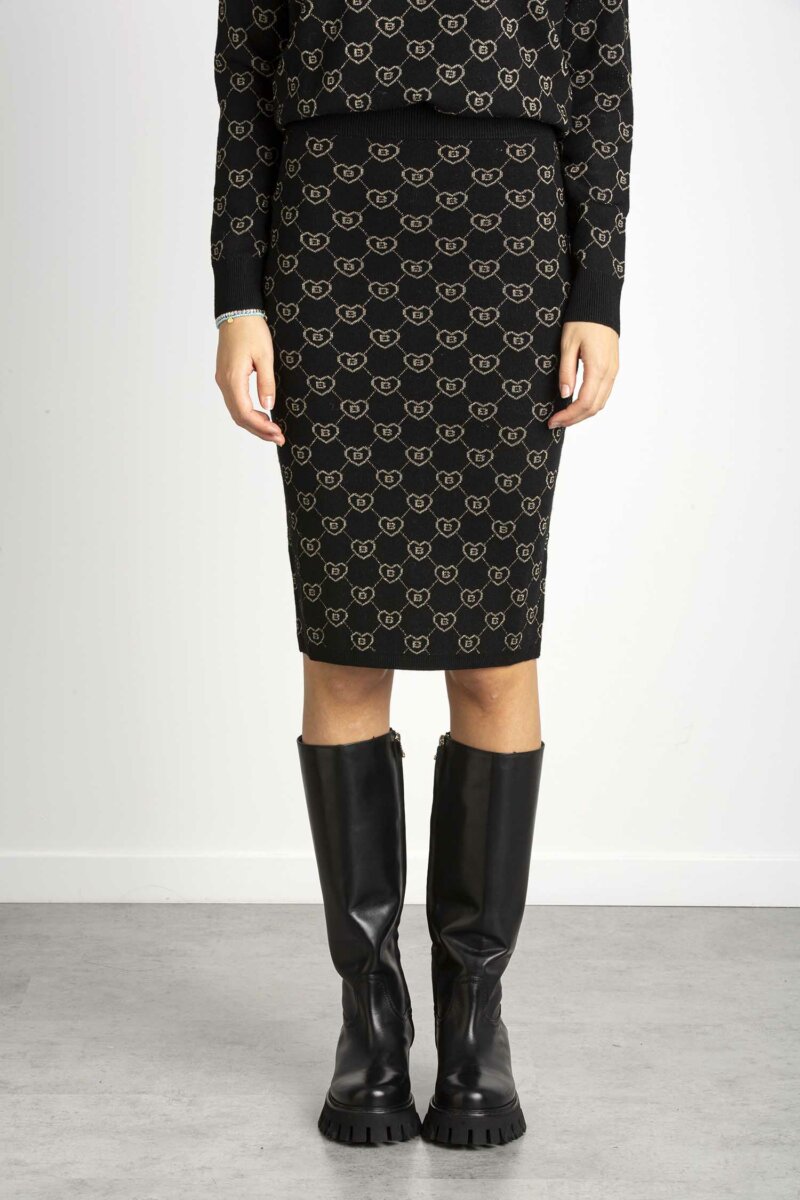 BLUGIRL-GONNA IN MAGLIA-BLURF2113MA21N NERO