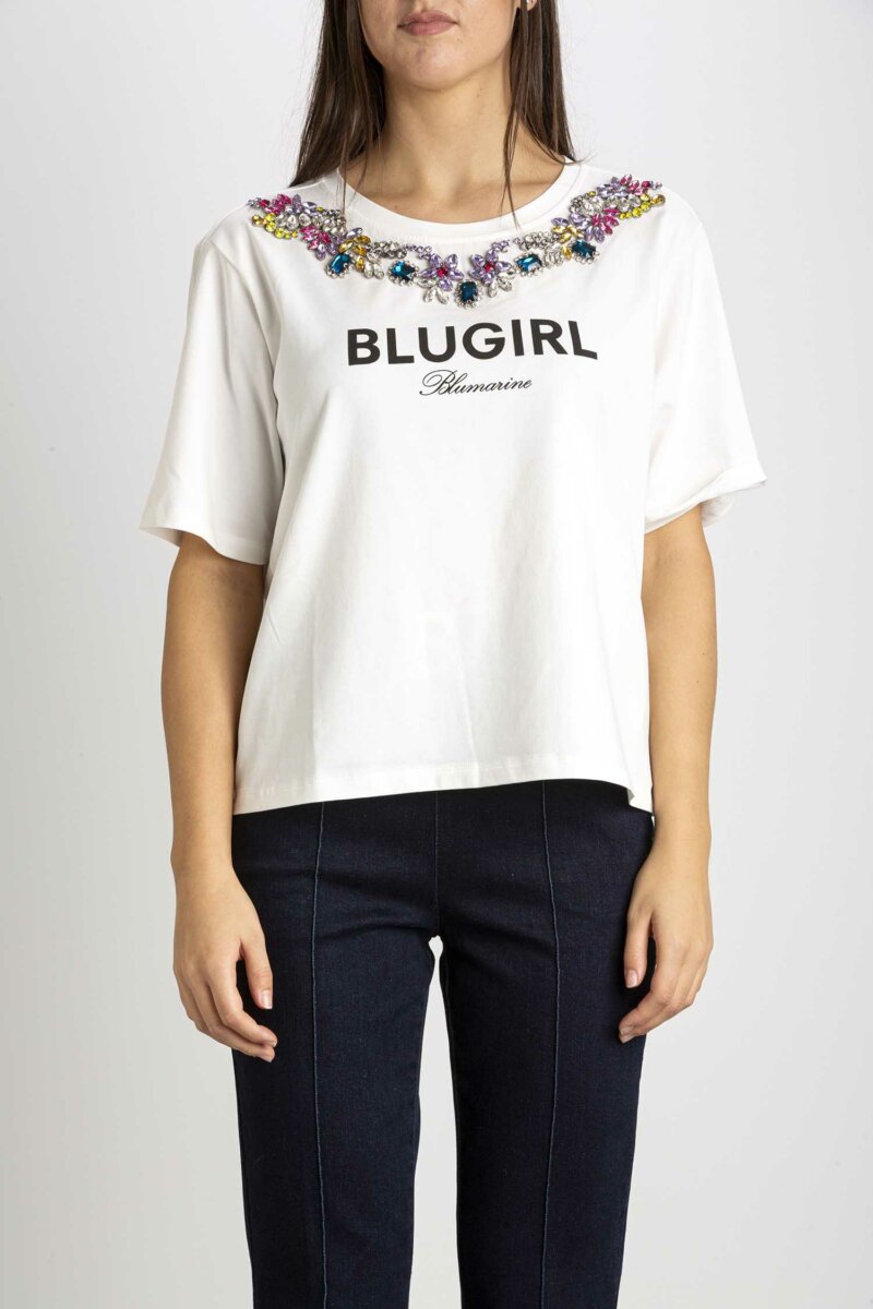 BLUGIRL-T-SHIRT-BLURF2183J0088 CHALK