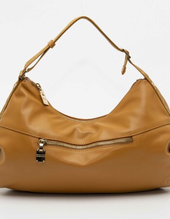BORBONESE-BORSA HOBO MEDIUM VITELLO NAPPATO-BO924162AL6 MIELE
