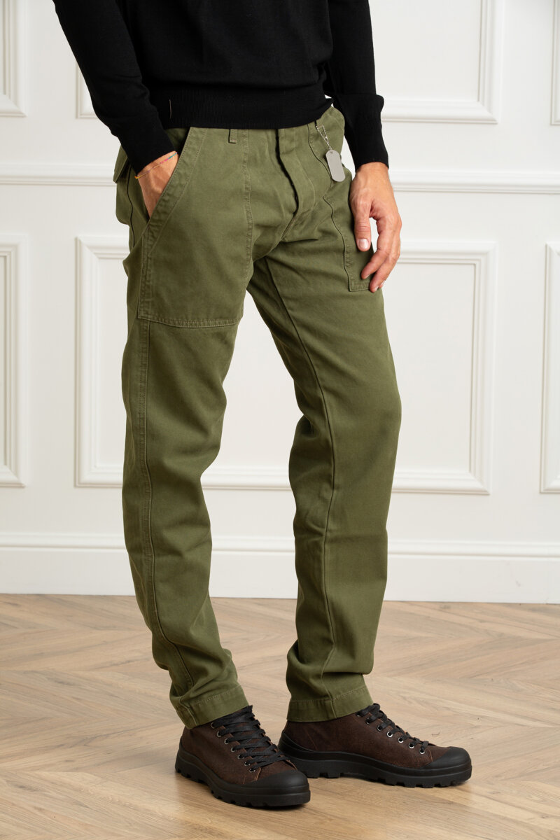 CHESAPEAKE'S-PANTA FATIGUE CANVAS-CHEDEGRASSEA4 GREEN