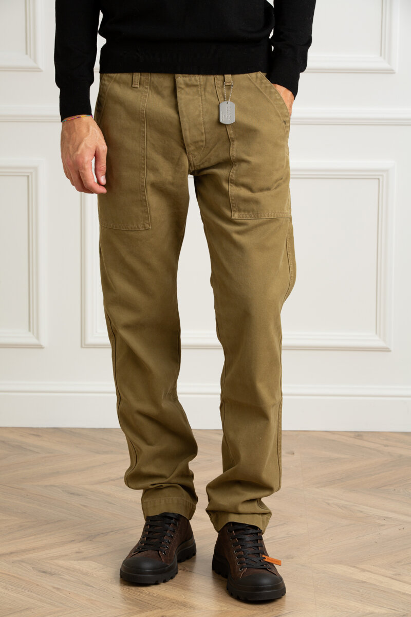CHESAPEAKE'S-PANTA FATIGUE CANVAS-CHEDEGRASSEA4 KHAKY