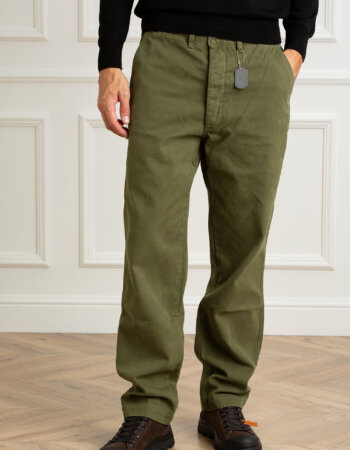 CHESAPEAKE'S-PANTALONE WORK CANVAS-CHELAFONTA4 GREEN
