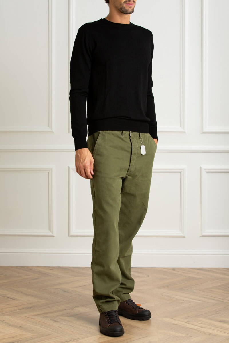CHESAPEAKE'S-PANTALONE WORK CANVAS-CHELAFONTA4 GREEN