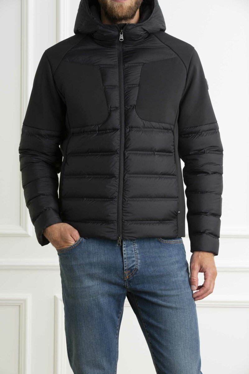 COLMAR ORIGINALS-PIUMINO BIMAT UOMO CAPPUCCIO-COL1286N1WQ NERO