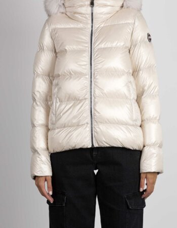COLMAR ORIGINALS-PIUMINO CORTO CON PELLICCIA-COL2216F5WGA3 GHIACCIO