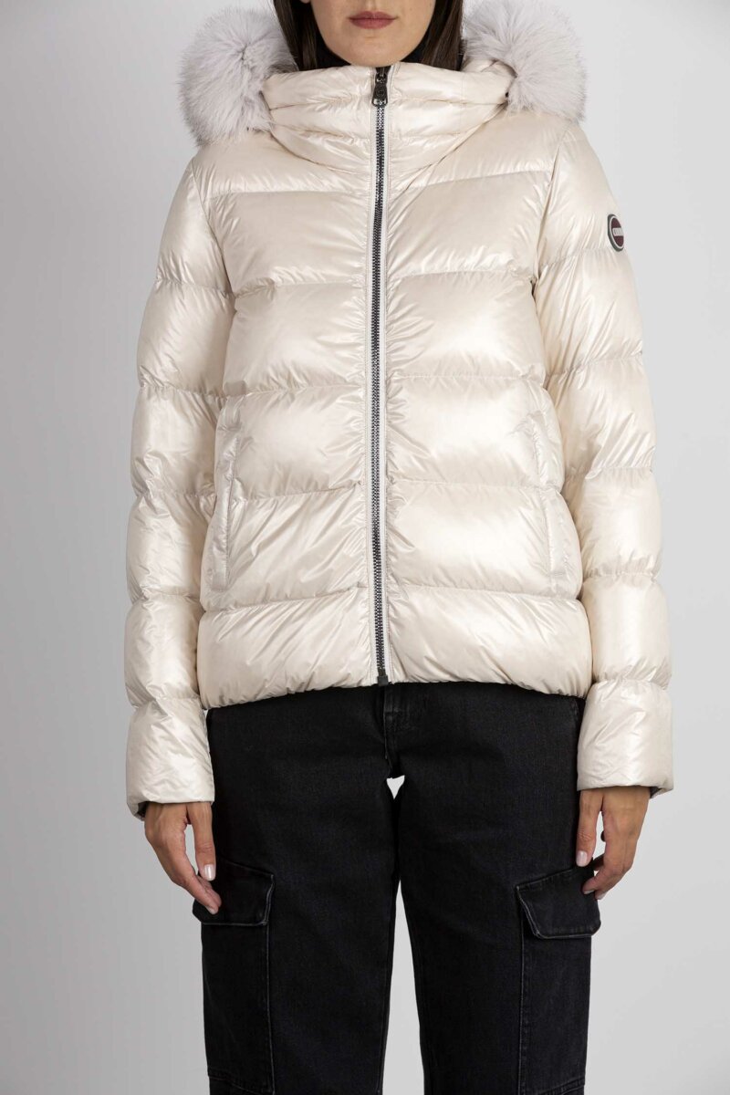 COLMAR ORIGINALS-PIUMINO CORTO CON PELLICCIA-COL2216F5WGA3 GHIACCIO