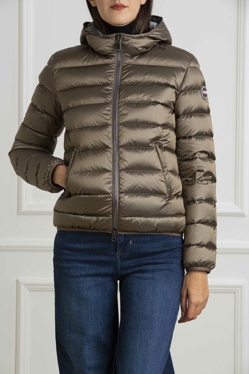 COLMAR ORIGINALS-PIUMINO CORTO CAPPUCCIO DONNA-COL2286N2Y0 COFFEE