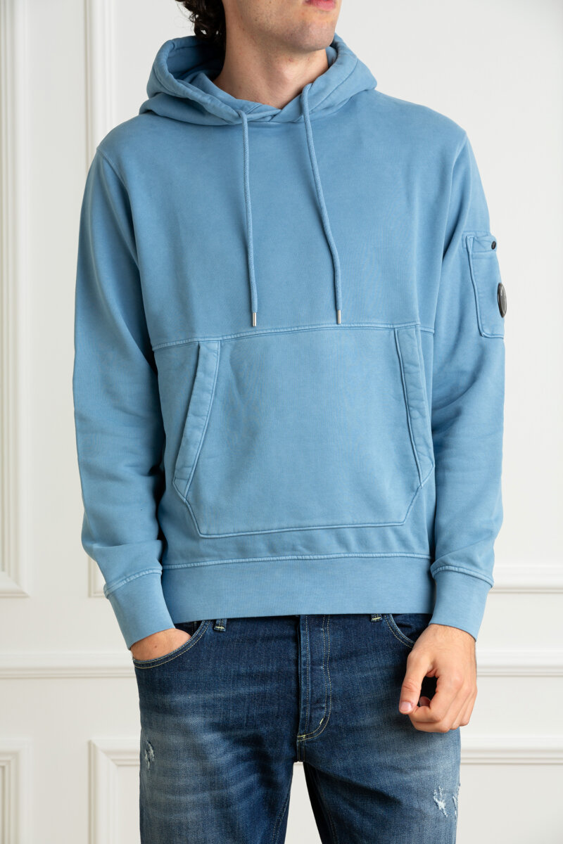 CP COMPANY-FELPA CON CAPPUCCIO DIAGONALE-CPCMSS061A006372R RIVIERA