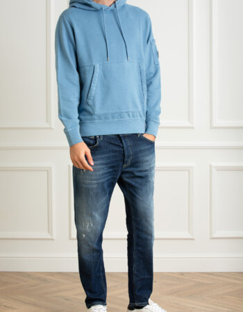 CP COMPANY-FELPA CON CAPPUCCIO DIAGONALE-CPCMSS061A006372R RIVIERA