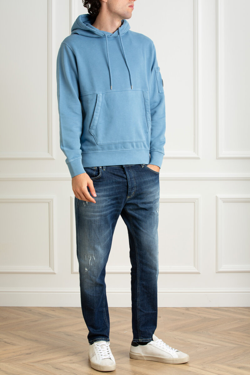 CP COMPANY-FELPA CON CAPPUCCIO DIAGONALE-CPCMSS061A006372R RIVIERA