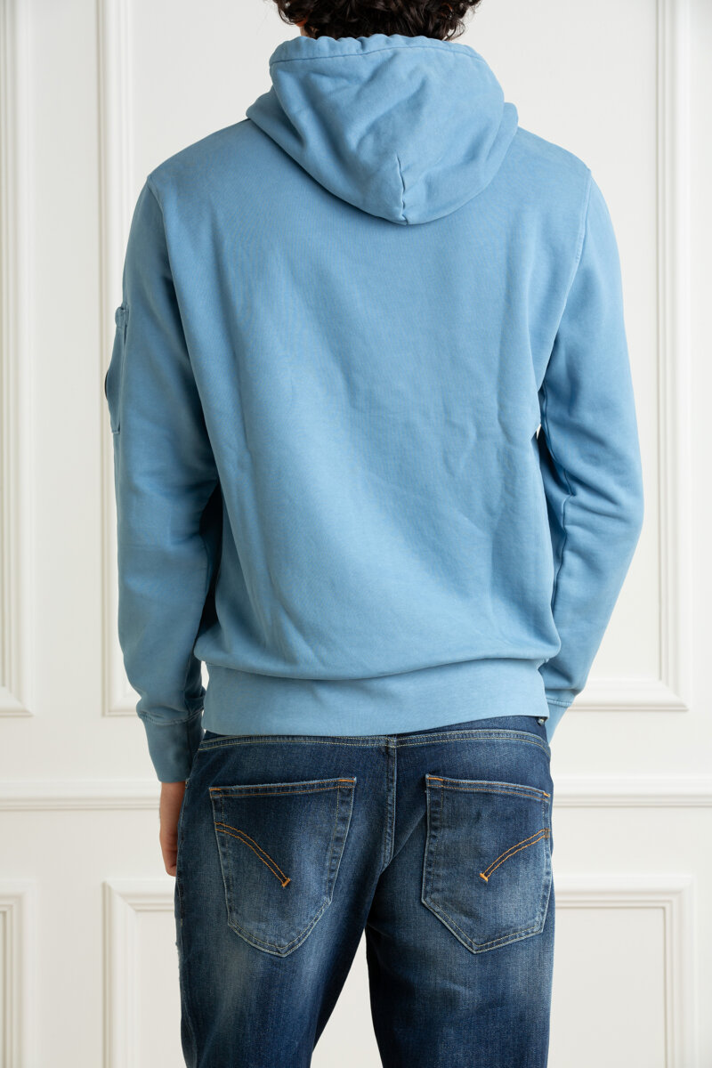 CP COMPANY-FELPA CON CAPPUCCIO DIAGONALE-CPCMSS061A006372R RIVIERA