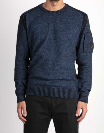CP COMPANY-MAGLIA GIRO FLEECE-CPKN197A006170AA3 RIVIERA