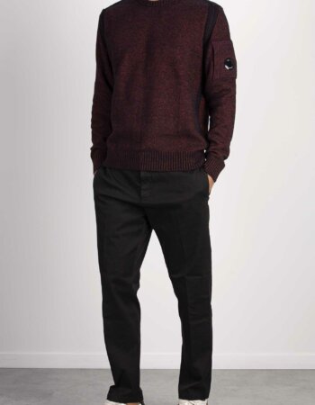 CP COMPANY-MAGLIA GIRO FLEECE-CPKN197A006170AA3 ROSSO