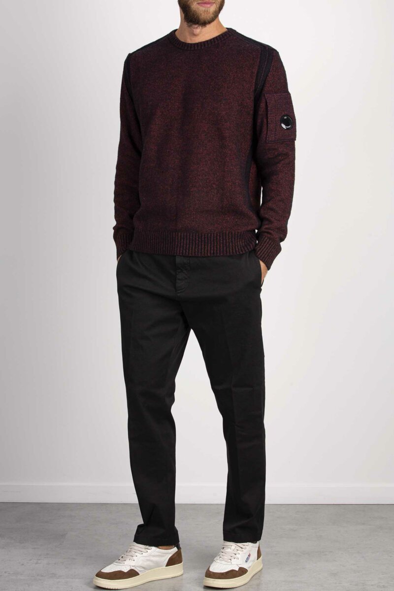 CP COMPANY-MAGLIA GIRO FLEECE-CPKN197A006170AA3 ROSSO