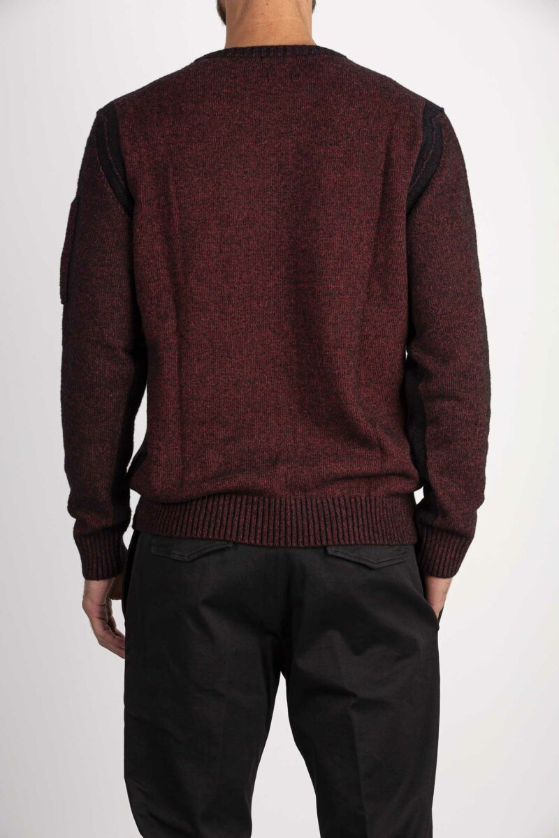 CP COMPANY-MAGLIA GIRO FLEECE-CPKN197A006170AA3 ROSSO