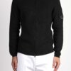 CP COMPANY-MAGLIA CON ZIP RE-WOOL-CPKN268A006595A NERO