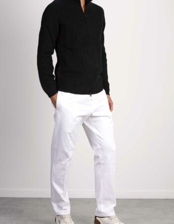 CP COMPANY-MAGLIA CON ZIP RE-WOOL-CPKN268A006595A NERO