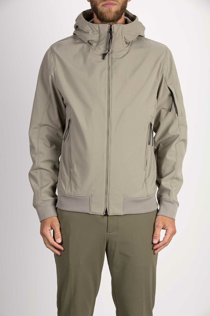 CP COMPANY-GIUBBINO SHELL-R HOOD-CPOW003A006097AA3 SILVER