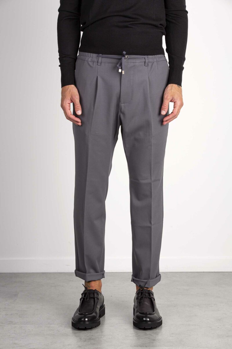 CRUNA-PANTALONE LANA TECNICA-CRUMITTE1215 GRIGIO