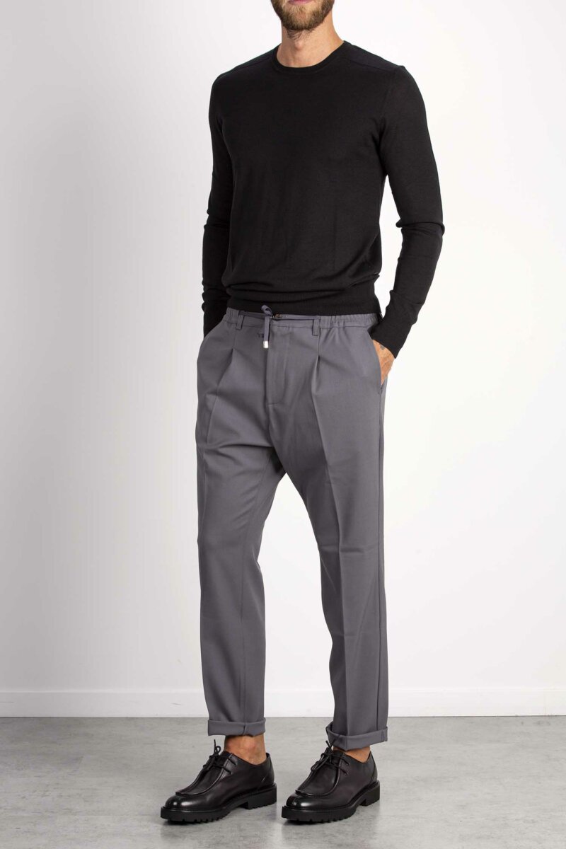 CRUNA-PANTALONE LANA TECNICA-CRUMITTE1215 GRIGIO