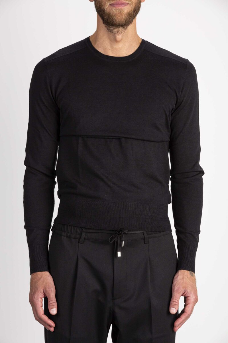 CRUNA-PANTALONE LANA TECNICA-CRUMITTE1215 NERO